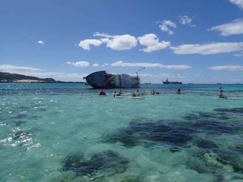 The grounded fishing vessel, Lady Carolina.