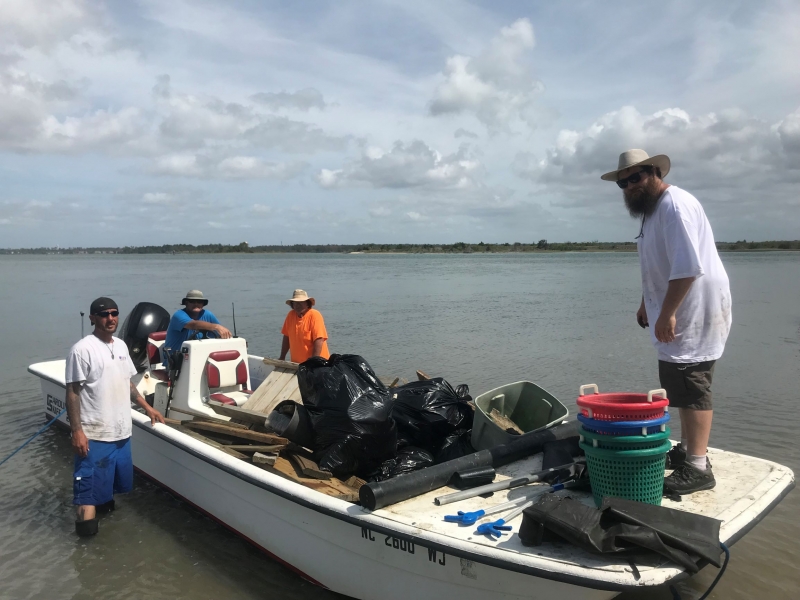 The North Carolina Coastal Federation four person field crew.