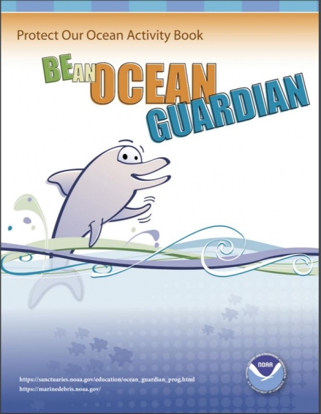 Cover of the Become and Ocean Guardian activity book.