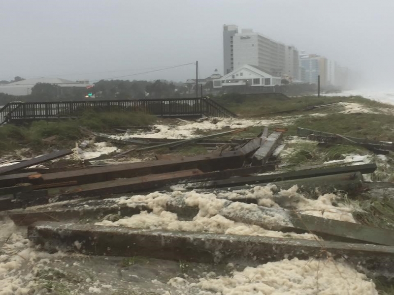 Storm debris in South Carolina.