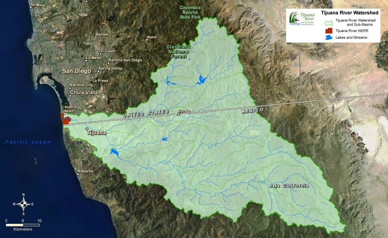Map of the Tijuana River Watershed.