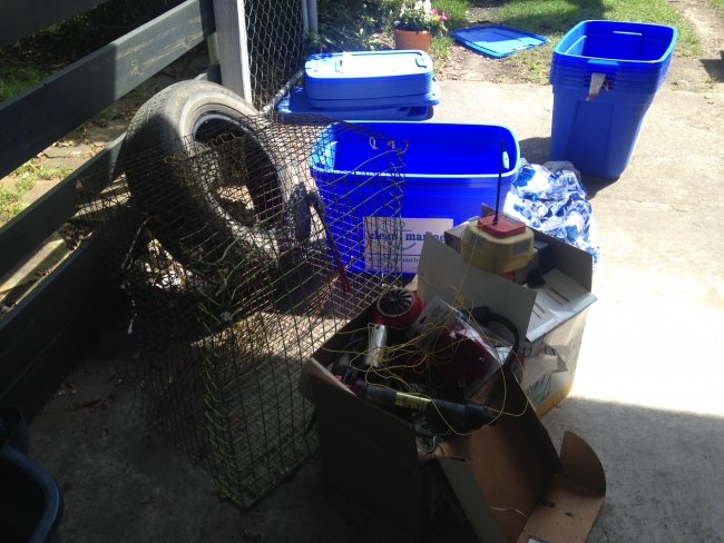 A pile of debris.