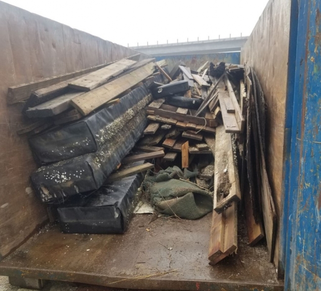 A pile of collected marine debris.