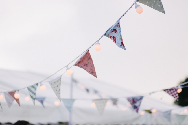 Fabric banners decoration.