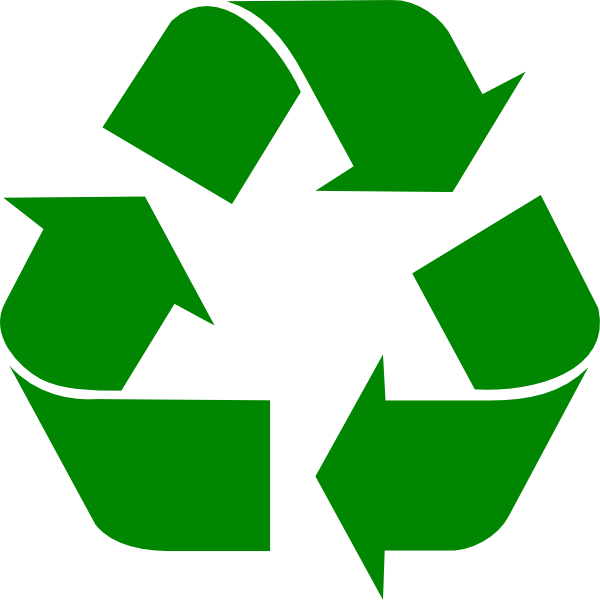The recycling symbol.